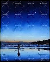 Night Beach Paint by Numbers Kit for Adults - DIY Silhouettes under Starry Sky Painting on Canvas 16x20 Inches, Acrylic Paint Set, Suitable for Beginners,Romantic Art for Decoration or Gifts