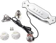 LIGHTAOTAO Pre String Guitar Soundhole Pickup with Volume and Tone Control Knob Shell and Soundboard Suitable for Acoustic and Electric Guitars