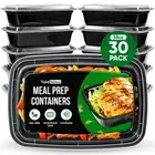 Meal Prep Containers Reusable - 38oz 30 Pack Meal Prep Containers With Lids M...