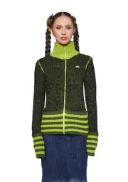 [Basic Pleasure Mode] Crisis Knit Track Jacket