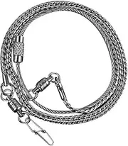 Alipis Parrot Foot Chain Stainless Steel Pet Bird Leash, Metal Ankle Chain Training Anklet Ring Macaw Training Rope Harness for Cockatiels