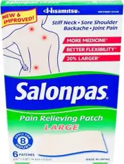 Salonpas Pain Relief Patch Large, 6 Count, Pack of 4