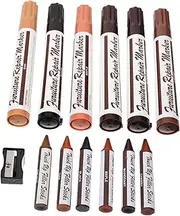 FRCOLOR Wood Furniture Markers Paint Touch-up Pen Set Multi- Furniture Repair Kit for Floor Scratch Repair
