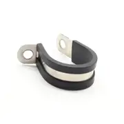 10pcs 18mm Rubber Lined P Clips Cable Hose Pipe Clamps Holder Air Clip Clamp
