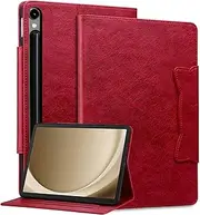 YBFJCE Folio Case for Samsung Galaxy Tab S10 FE+ 13.1" 2025, Premium PU Leather Smart Cover with Card Slots, for Samsung Galaxy Tab S10 FE+ (SM-X620/SM-X626/SM-X626B) Case, Red