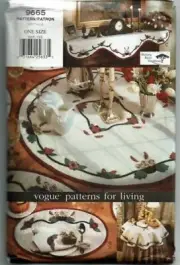 Vogue Sewing Pattern 9665 Floral Appliques for the Home