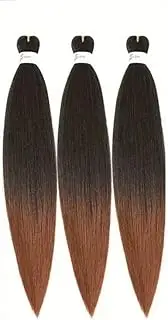 Ombre Kanekalon Braiding Hair Ombre Jumbo Extensions Jumbo Braid Synthetic Braiding Afro Braiding Hair Extensions Twist Jumbo Box Braids Synthetic Hair Women Pack of 3
