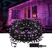 Halloween Purple Light String 8 Function Indoor and Outdoor Halloween Decorative Light String Low Voltage Safety Plug 10 Meters 100 Lights 20 Meters 200 Lights
