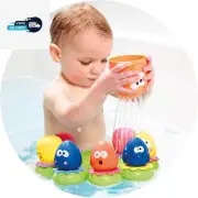 TOMY Toomies Bath Octopals Floating Bath Toys, Pack of 8, Multicolour