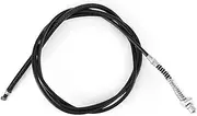 MeiKeL Universal Rear Drum Brake Cable 75.6in Fit for GY6 Chinese Scooter Mopeds 50cc 125cc 150cc 250cc PVC + Steel Black+Silver