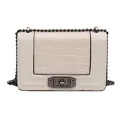 Shoulder Bag Small Crossbody Bags for Women Luxury Fashion Alligator High Quality PU Leather Chain Bag Designer New Black