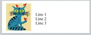 Personalized Address Labels Cat Musical Whiskers Bird (p 714)