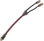 FUNOMOCYA Car Audio RCA Cable Dual RCA Power Amplifier Wire Stylish Mesh Design Durable Construction for Speakers Reliable Signal Transfer for Enhanced Sound