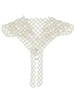 Simone Rocha Crystal-embellished Faux Pearl Scarf One Size