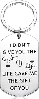 [YALLNASL] Gifts for Bonus Daughter Son from Mom Dad I Didn’t Give You The Gift of Life Keychain for Stepdaughter Stepson Birthday Christmas Presents from Stepmom Stepdad Step Dad Mom