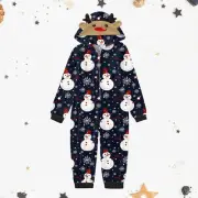Family Pajama Set Christmas Print Romper Family Matching Holiday Pajamas Flannel