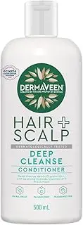 Dermaveen Hair + Scalp Deep Cleanse Conditioner 500 ml For Sensitive Scalps and Oily Hair | Soothes Sensitive Scalps And Hydrates Your Hair, Boosted With OatActiv+ (6 in 1 Skin Benefits) And Witch Hazel