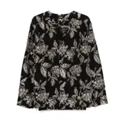 [Needles] Needles Floral-jacquard Shirt M BLACK