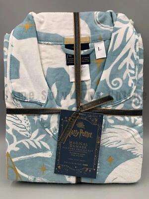 Pottery Barn Harry Potter™ Magical Damask Flannel Pajama Set Blue Large #G421