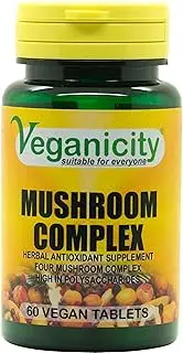 Mushroom Complex General Health Immune Boosting Supplement - 60 Tablets