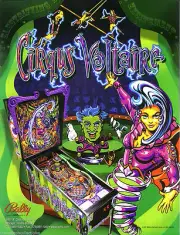 Cirqus Voltiare Pinball FLYER Original NOS 1997 Circus Artwork Fantasy