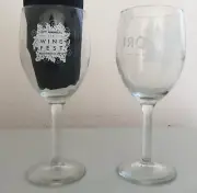 Set of 2 Wine Fest 500 Inc. Small Wine Glasses 6 3/4” Tall" SHIPS FREE