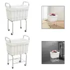 Laundry Cart with Wheels Sheets Washing Bin for Camping Bedroom Bathroom