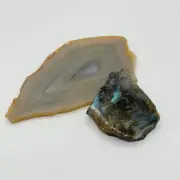 Polished Agate Slice Polished Labradorite Stone Healing Crafting Decorating