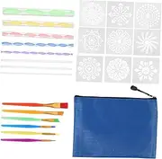 TEHAUX Painting Accessories Set Mandala Tools 23pc Dotting Kit for Rocks Professional Dotting Tools Portable Kit for DIY Art Nail Art