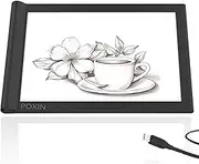 Light Box for Tracing A4,2-in-1 Power Supply(USB/Type-C &3AA Battery) Drawing Pad Dimmable Brightness Indoor or Outdoor for Artists,Drawing,Sketching,Animation and X-ray Viewing (Black)