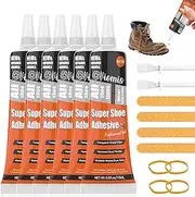 Viomis Shoe Glue Sole Repair Adhesive Waterproof Clear Shoe Repair Glue for Sneakers, Boots, Leather, Handbags, Soles, Heels, 15ML/6Pack, 15ML/6Pack