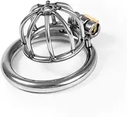 Men Beginner Penis Cage Cock Cage Metal Detachable Chastity Lock Hollow Chastity Lock Chastity Device With Invisible Lock