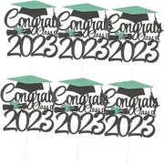Zerodeko 6pcs Graduation Cupcake Toppers Cake Decoration for Graduation Party Supplies Creative and Safe Cake Picks for Unforgettable Celebrations