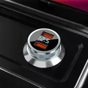 1Pc 2 USB Charger Quick Charge 3.0 Fast Charging Charger Auto Car Accessories (for: Subaru)