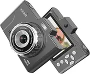 zolyet Portable Camera 1080P Compact Camera 48MP Dual Lenses 8× Optical Support 32GB TF ry Card CCD Camera with 2.8-inch TFT Screen Great Boys Girls Adult Teenagers Students Black