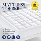 Fluffy Filling Mattress Topper Pillowtop Fitted Matress Underlay Pad Queen KS D