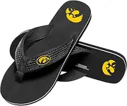 FOCO Womens NCAA College Team Logo Sequin Strap Sandals Flip Flops