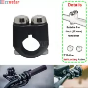 Universal 1" 25mm Handlebar Control Switch 2 Button Self-Locking Latch Switches