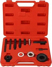 Power Steering Pump Pulley Puller, Power Steering and Alternator Pulley Remove and Install Tool Set, Metal Remover Installation Disassembler Tool w Reversible Jaw for Most Vehicles