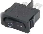 KLVN 5PCS KCD1-110 Mini Thin Flat Rocker Switch ON-Off 2pin Red and Black 9.5 * 21MM Instrument Small Switch 6A/250V 10A/125V AC(Black)