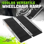 600lbs 3ft Aluminium Foldable Non-Slip Wheelchair Utility Cart Multi-Fold Ramp