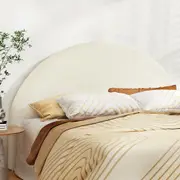 King Size | Grei Boucle Bed Head Headboard White