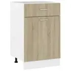 NNEVL Drawer Bottom Cabinet Sonoma Oak 50x46x81.5 cm Chipboard
