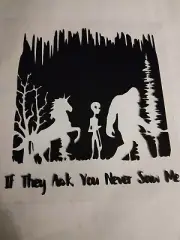 Bigfoot, Alien, Unicorn Decal