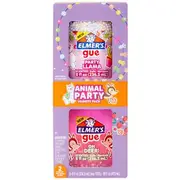 Elmer's Premade Slime Animal Party Mix-in Gue 2 pack
