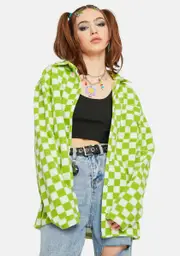 [NGOrder] Checkerboard Fleece Shirt