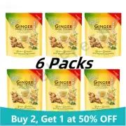 Ginger Honey Crystals, Assorted Flavors, Ginger Herbal Tea 30 Sachets (6 Packs)