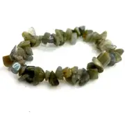 Labradorite Gemstone Chip Stretch Bracelet