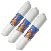 Omnipure K5655-SS DI RESIN 2.5"x12" Deionizing Mixed Bed Filter 1/4"QC 3PACK