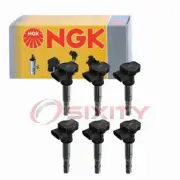 6 pc NGK Ignition Coils for 2017 Volkswagen CC 3.6L V6 Spark Plug Wire Boot oy (for: Volkswagen)